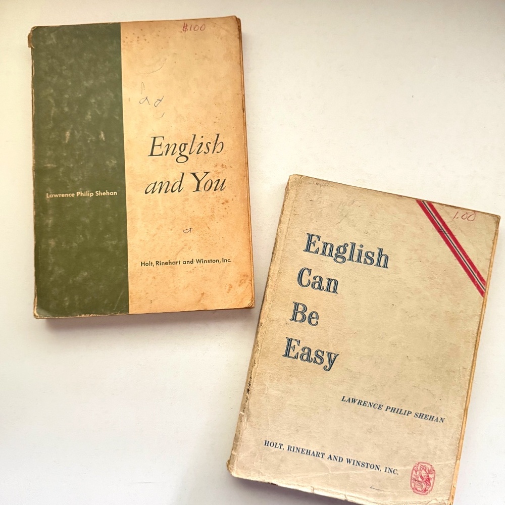 Vintage Workbooks English Can Be Easy and English and You by Lawrence Philip She